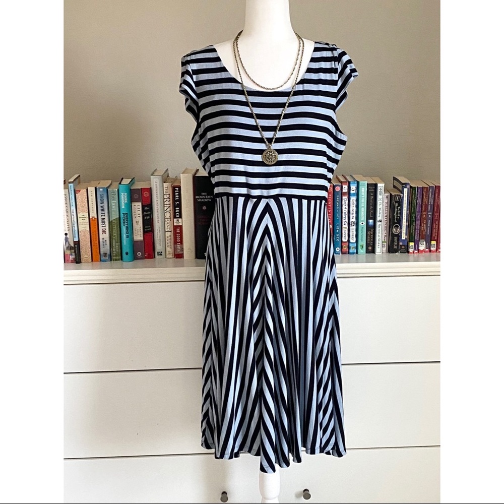 Loft | Stripped Swing Dress